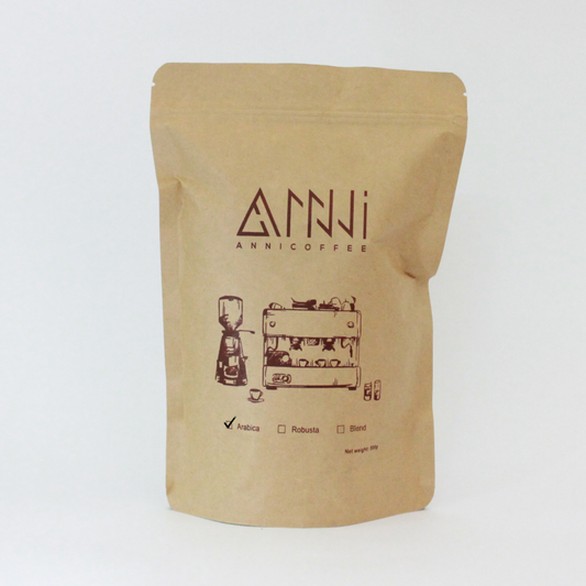 Cà phê hạt Arabica ANNI COFFEE - Cafe rang mộc 100% nguyên chất (Gói 500g) vị chua thanh, hương thơm nồng nàn dành cho pha máy, pha phin