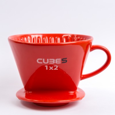 Phin sứ lọc cà phê đỏ Cubes 1X2