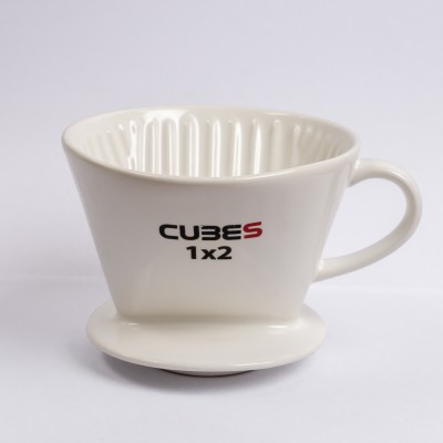 Phin sứ lọc cà phê trắng Cubes 1X2