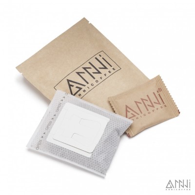 Cà phê phin giấy ANNI COFFEE - Drip Coffee - (10 Gói x 15g) 100% Arabica & Robusta nguyên chất Kèm gói đường bên trong
