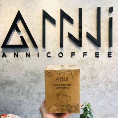 Cà phê phin giấy ANNI COFFEE - Drip Coffee - (10 Gói x 15g) 100% Arabica & Robusta nguyên chất Kèm gói đường bên trong