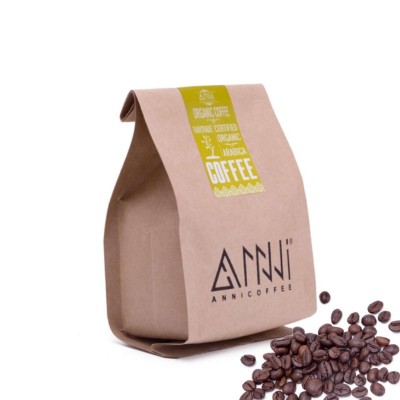Cafe rang xay 100% cà phê Arabica mộc nguyên chất Cầu Đất - Lâm Đồng ANNI COFFEE (250gr) - Vị ít đắng, thanh dịu, chua
