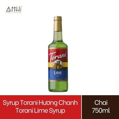 Syrup Torani Chai thủy tinh Hương Chanh (750ml) - Nhập khẩu Mỹ - Torani Lime Syrup, Siro Chanh - pha chế trà, trà sữa