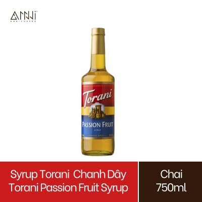 Syrup Torani Chai thủy tinh Hương Chanh Dây (750ml) - Nhập khẩu Mỹ - Torani Passion Fruit Syrup - pha chế trà, trà sữa