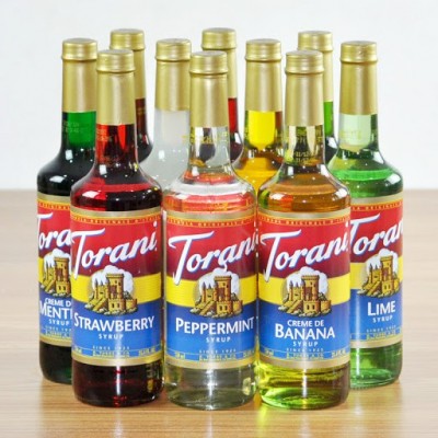 Syrup Torani Chai thủy tinh Hương Dâu (750ml) - Nhập khẩu Mỹ - Torani Strawberry Syrup, Siro Dâu - pha chế trà, trà sữa